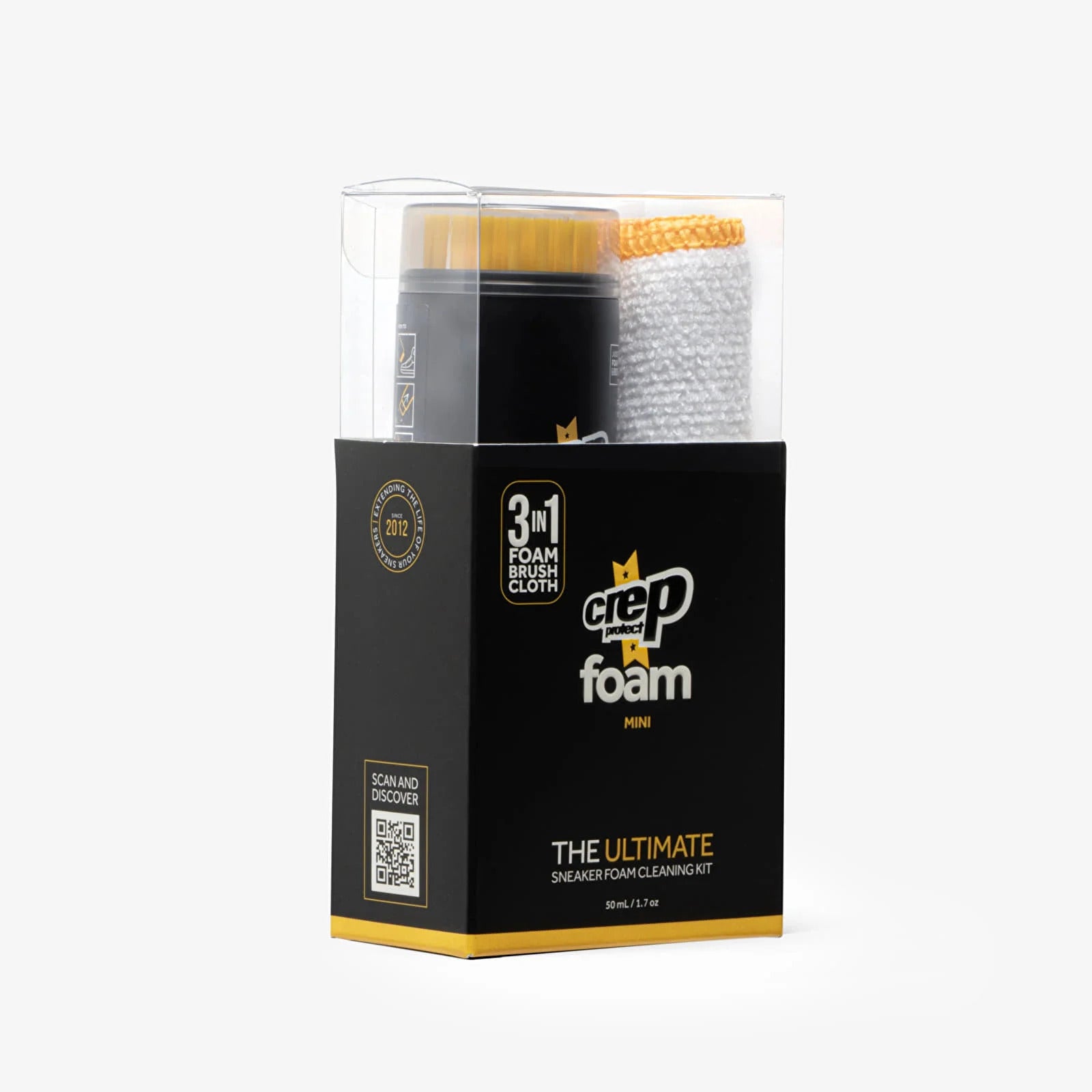FoamMini® 3 in 1  Shoe Cleaner - Built In Brush & Microfiber Cloth
