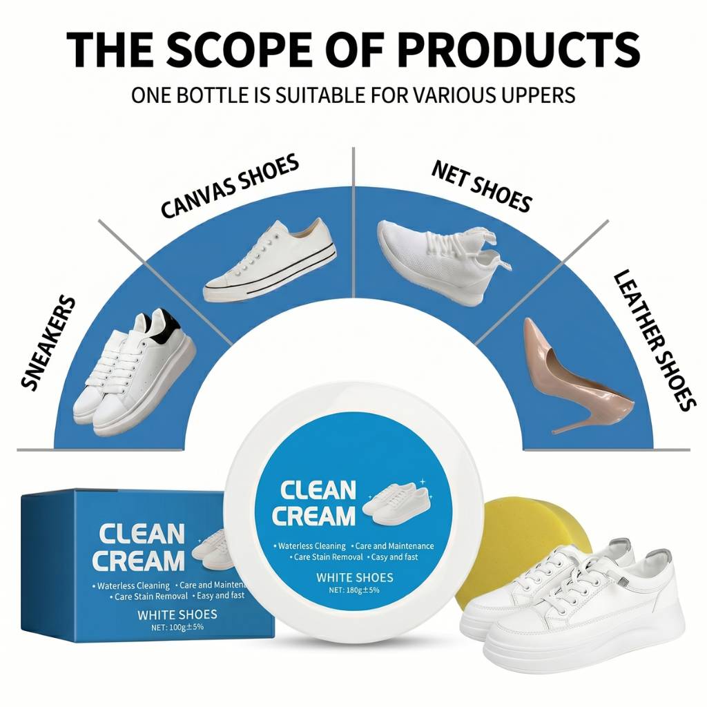 CleanCream® - Multipurpose Instant Shoe Cleaner (Brightening Formula)