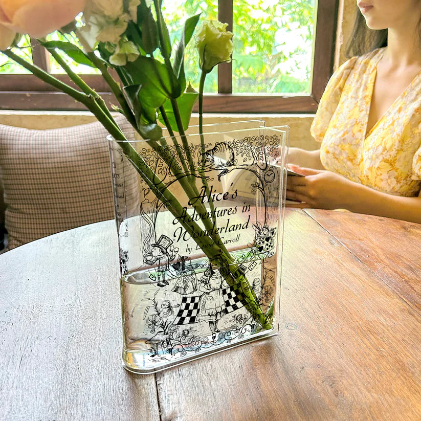 Alice in Wonderland Acrylic Book Vase - II