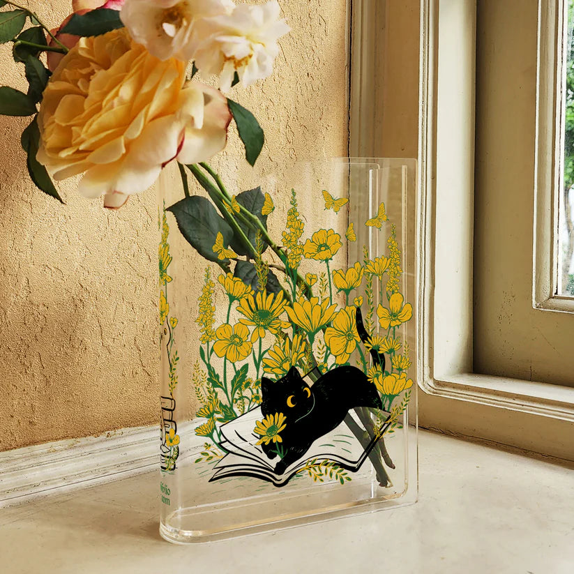 Cat Acrylic Book Vase