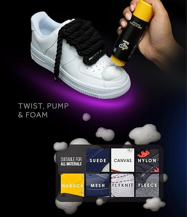 FoamMini® 3 in 1  Shoe Cleaner - Built In Brush & Microfiber Cloth