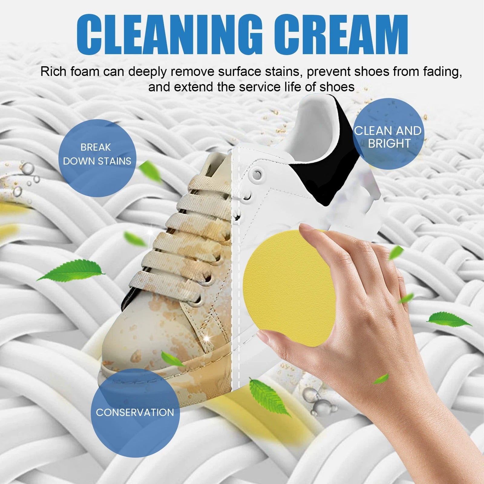 CleanCream® - Multipurpose Instant Shoe Cleaner (Brightening Formula)